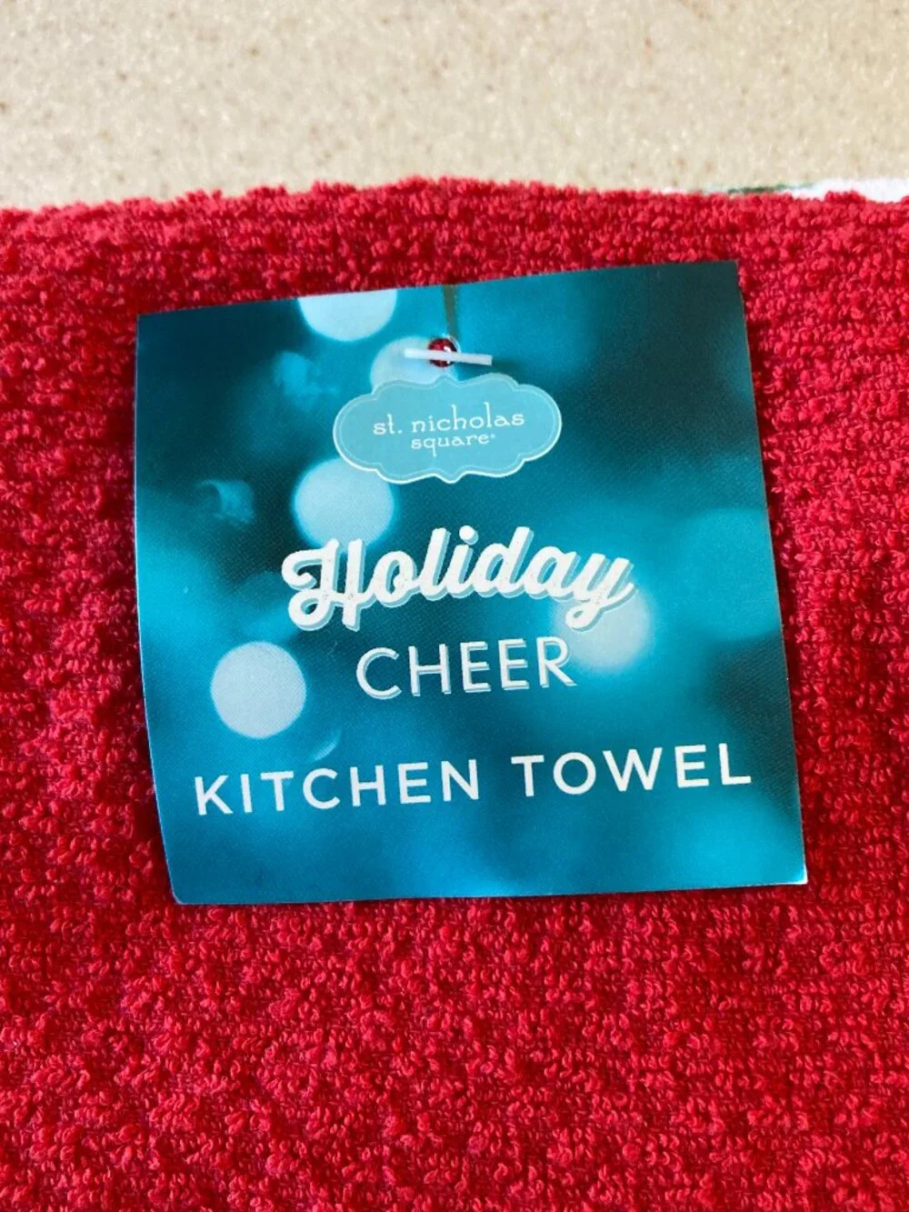 NWT St. Nicholas Square Kitchen Towels 4 Pc. Set - Holiday Cookies Theme
